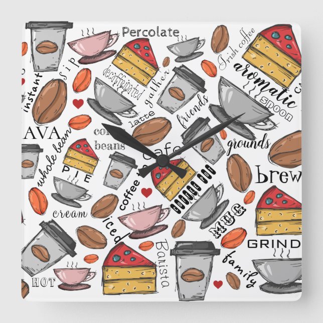 Quadrado Compro Café Lover Café ou Relógio Café (Frente)