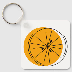 Quadrado de chaveiro de alumínio Citrus Orange