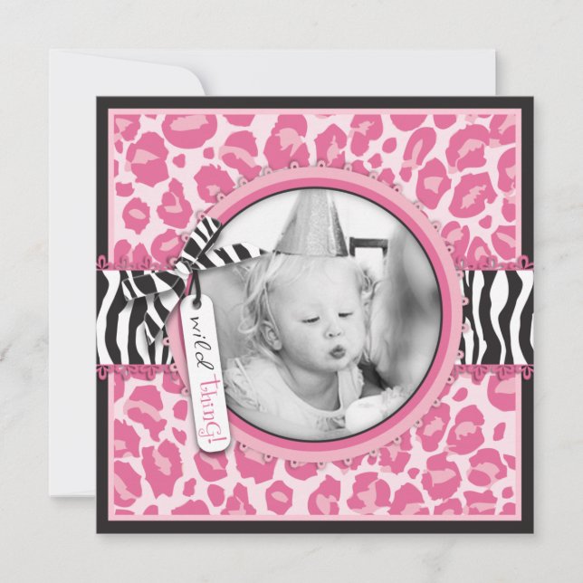 Quadrado de Convite CP de Cupcake Selvagem B2 (Frente)