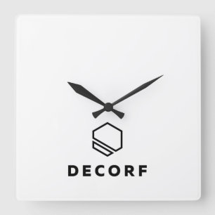 Quadrado de relógio de parede acrílico