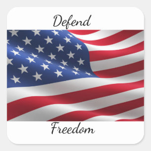 Quadrado Defender o adesivo Decal da Liberdade