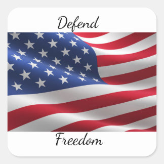 Quadrado Defender o adesivo Decal da Liberdade