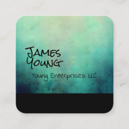 Quadrado design de aquarela cartão de visita personalizado