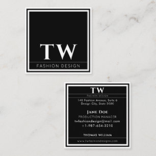 Quadrado Design de moda Cartão de visita