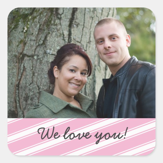 Quadrado Design Personalizado com do adesivo de striptease  (Frente)