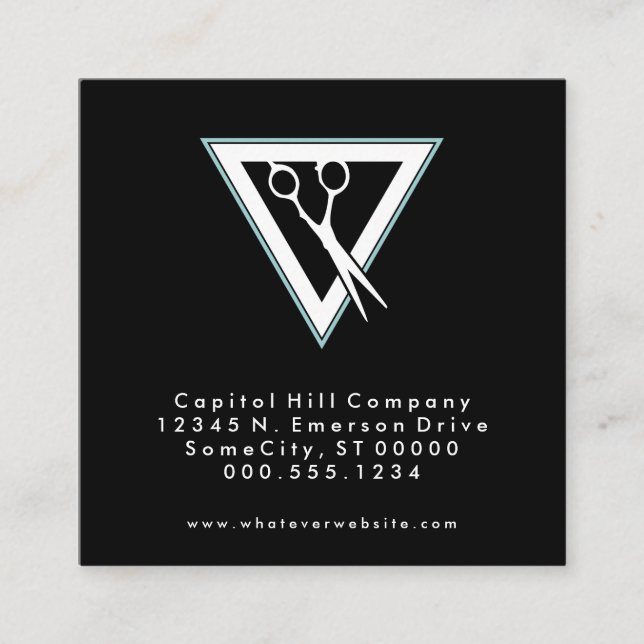 quadrado do triângulo da tesoura de referência (Frente)