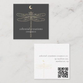 Quadrado Dragonfly CR Code Square Cartão de visita