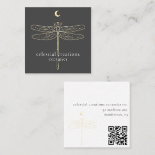 Quadrado Dragonfly CR Code Square Cartão de visita