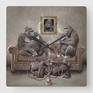 Quadrado É Relógio do Tempo de Hookah