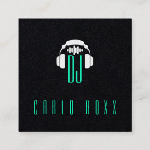 Quadrado Elegante minimalismo musical Cartão de visita pre