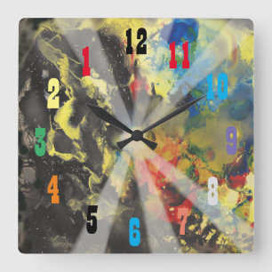 Quadrado Emergência de Relógio         com Luz e Cor