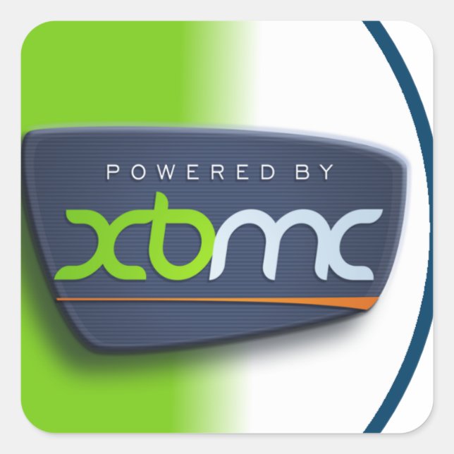 Quadrado Equipado com adesivo XBMC (Frente)
