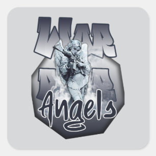 Quadrado Estampa Anjo - Warrior Angels - Adesivo