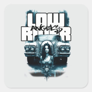 Quadrado Estampa Carro - Low Rider Angels - Adesivo