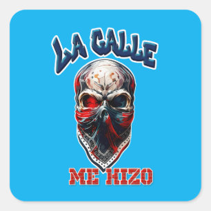 Quadrado Estampa Hip Hop - La Calle Me Hizo - Adesivo