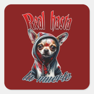 Quadrado Estampa Hip Hop - Real Hasta La Muerte - Adesivo