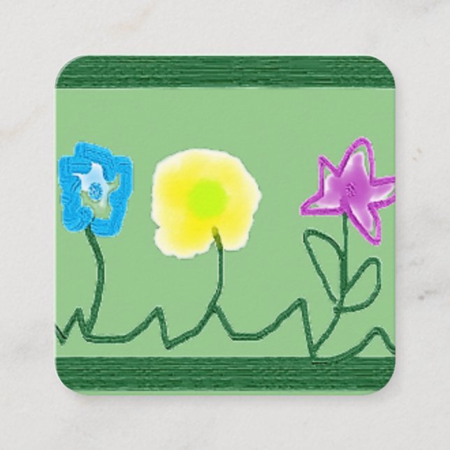 Quadrado ESTILO cartão de visita ART&DESIGN (Frente)