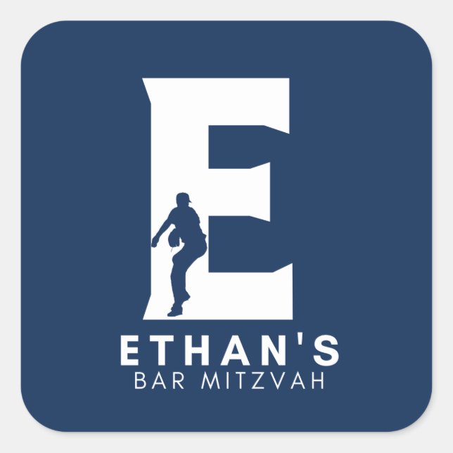 Quadrado Etians bar mitzvah adesivo (Frente)