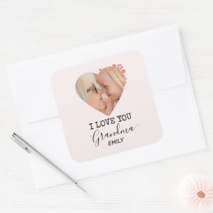 Quadrado Eu Te Amo Vovó Adesivo Personalizado