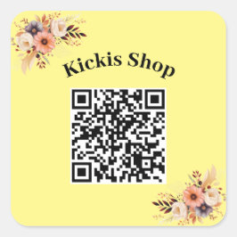 Quadrado Faça o Código QR da Sua Empresa Adesivo