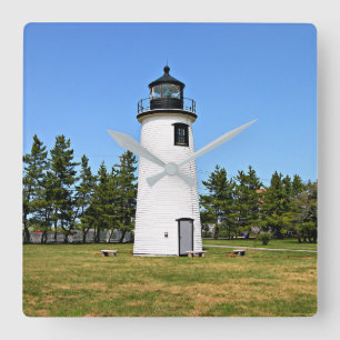 Quadrado Farol da Ilha Plum, Relógio de Muro de Massachuse