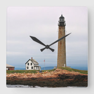 Quadrado Farol Petit Manan, Relógio de Muro Maine