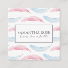 Quadrado Feather Cartão de visita