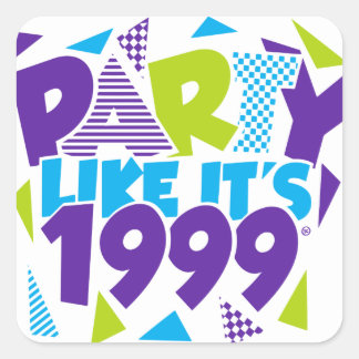 Quadrado Festa como seu adesivo 1999™ - Design 01