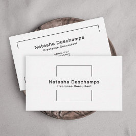 Quadrado fino, Cartão de visita minimalista