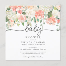 QUADRADO floral da aguarela doce dos convites do