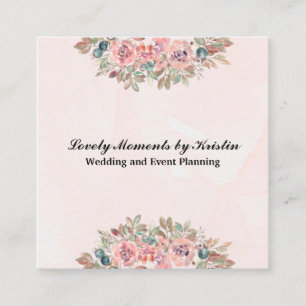 Quadrado Flores impermeáveis compram cartão de visita