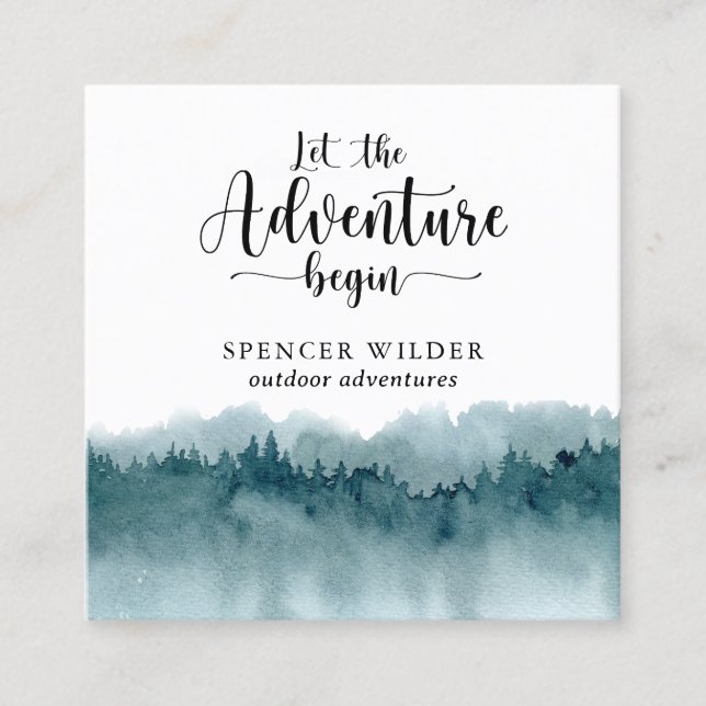 Quadrado Floresta Cartão de visita (Frente)