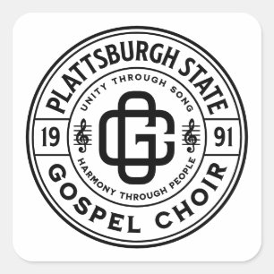 Quadrado Folha do adesivo do logotipo PSGC