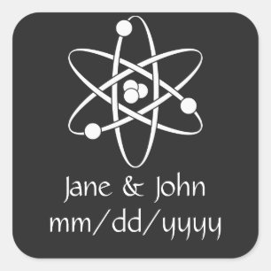 Quadrado Forças atrativas no adesivo preto