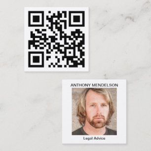 Quadrado Foto qr cartão de visita de foto ou logotipo