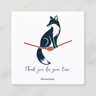 Quadrado Fox on rope, cartão de visita de shibari