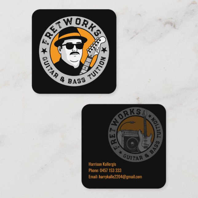 Quadrado Frete funciona - Cartão de visita (Frente/Verso)