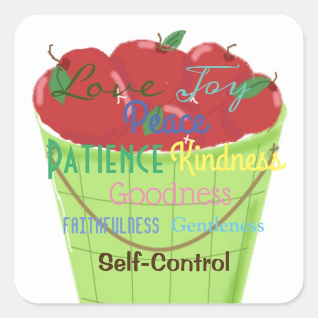 Quadrado Fruta do adesivo da Praça da Praça da Espírito (Frente)