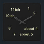 Quadrado Geek Uber legal - Relógio preto de um só pinto 3<br><div class="desc">Geek Uber legal - Relógio preto de um só pinto 3 - projetado por CricketDiane Art e Design 2013</div>