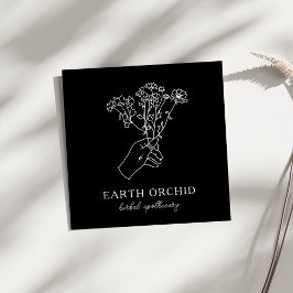 Quadrado Herbal + Cartão de visita Floral de Apothecary Squ