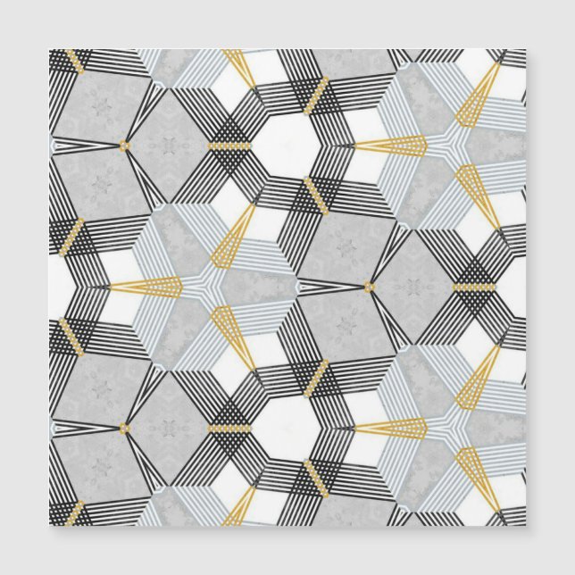 Quadrado hexágono colorido: caleidoscópio geométri (Frente)