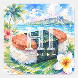 Quadrado HIMELE Adesivo Little Hawaiʻi — Musubi