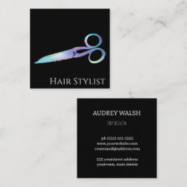 Quadrado Holographic simplesmente cartão de visita quadrada