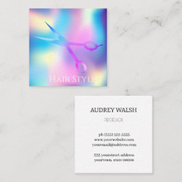 Quadrado Holographic simplesmente cartão de visita quadrada