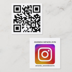 Quadrado Ícone do Instagram e cartão de visita de código