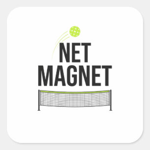Quadrado Ímã de Rede de Pickleball Engraçado Adesivo