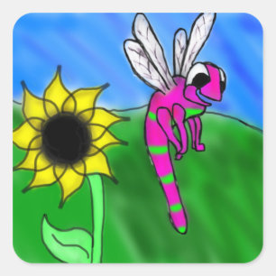 Quadrado inseto adesivo