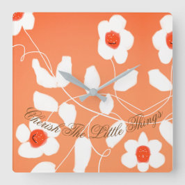 Quadrado Inspiracional Relógio As Pequenas Coisas