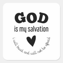 Isaías 12:2 Deus é Minha Salvação Adesivo