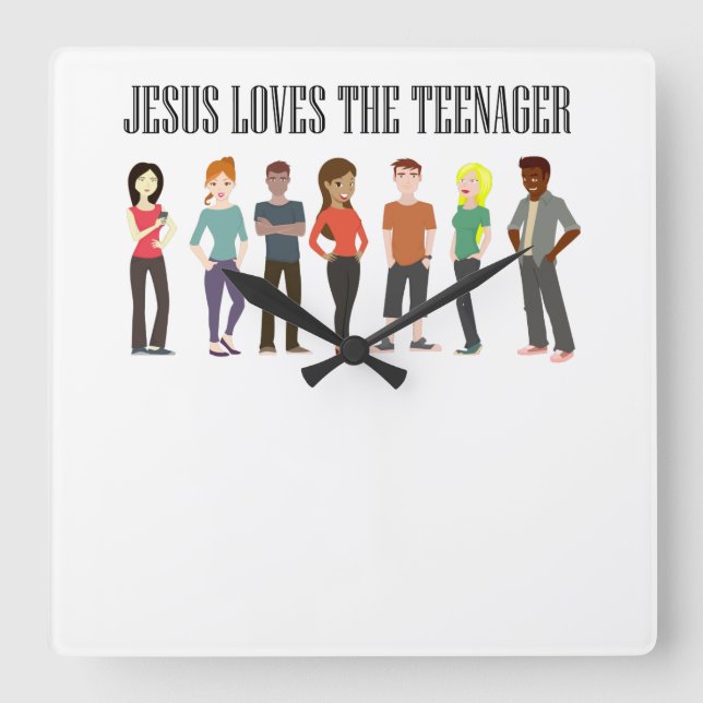 QUADRADO JESUS ADORA O RELÓGIO DO ADOLESCENTE (Frente)